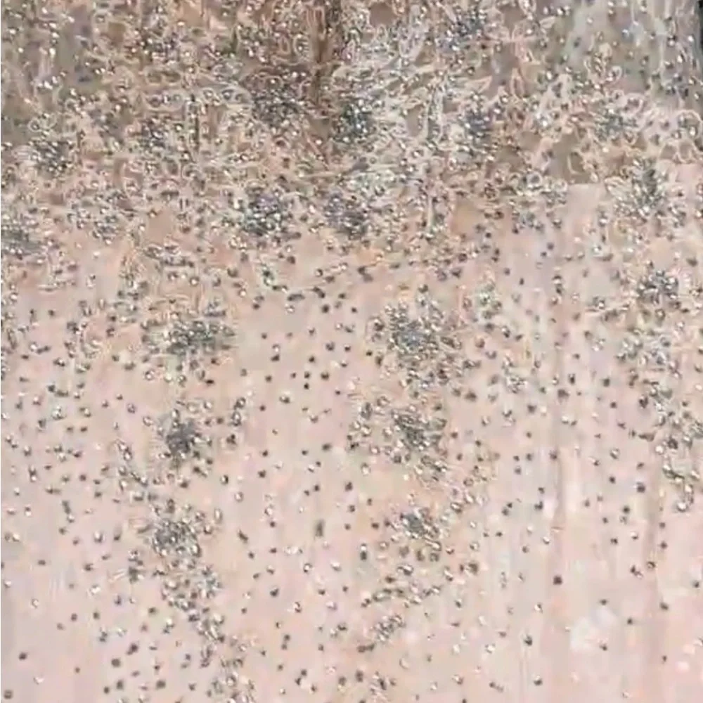 ✔️#86B BNWT MAC DUGGAL FEATHERED CRYSTAL EMBELLISHED SLEEVELESS GOWN … - Picture 5 of 12